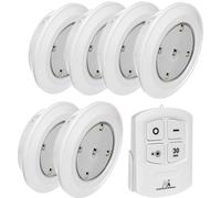 6 pièces LED Set de lampes + télécommande 4 modes de lumière Lampe d'éclairage à la maison