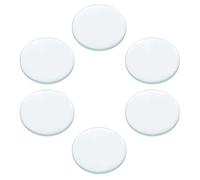 6 Pièces Lentille Optique Ronde en Verre, 50mm | Composant Transparent à Bords Chanfreinés, Montage sur Rails Optiques, pour Cours de Physique et Étudiants