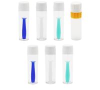 6 Pièces Lentilles de contact ventouse lentilles souples ensemble, lentilles de contact aide outil d'insertion, lentilles de contact en silicone outil de démontage simple(transparent blanc/bleu/vert)