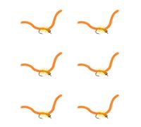 6 pièces leurre de pêche artificiel haute simulation avec fil brillant et appâts de pêche à la mouche à crochet solide pour la plupart des types d ' eau ensemble de mouches à tête de perle de cuivre