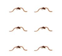 6 pièces leurre de pêche artificiel haute simulation avec fil brillant et appâts de pêche à la mouche à crochet solide pour la plupart des types d ' eau ensemble de mouches à tête de perle de cuivre