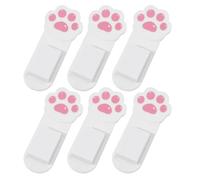 6 Pièces Lève-abattant de Toilette Adhésif Blanc Patte de Chat pour | PP Plastique, Installation Rapide sans Contact, Aide les Familles et Seniors, Usage Toilette Publique