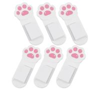6 Pièces Lève-abattant de Toilette Patte de Chat Blanche Adhésive | PP Plastique, Installation Rapide par Collage, pour Abattants et Couvercles de Wc, Usage Familial