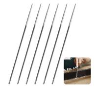 6 Pièces Lime Chaine Tronconneuse 4mm, Grande Rigidité Lime Ronde 4mm pour Chaîne de Tronçonneuse, Haut Carbone Acier Coupe Râpe Affûter, Lime Tronconneuse 3/8 pour Affûtage Manuel des Chaînes Scie