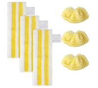 6 Pièces Lingettes de Rechange en Microfibre pour Kärcher Easyfix SC1, SC2, SC3, SC4, SC5, 3 Chiffons pour Suceur de Sol et 3 Chiffons, Lingette Vapeur pour Tous Types de Sols