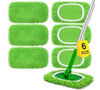 6 Pièces Lingettes Reutilisable pour Swiffer Seche - Réutilisables & Lavables, Compatibles avec Swiffer Bodenwischer Set - Idéales pour Le Nettoyage des Sols Durs et Parquets