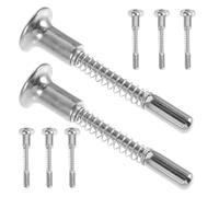 6 Pièces Loquet à Piston à Ressort en Fer, Kit de Réparation | Installation Facile, Structure Simple, Usage Polyvalent, Anti-vieillissement, pour Meubles et Moustiquaires