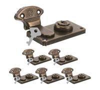 6 Pièces Loquet D'angle Antique en Fer pour Valise, Boîte, Meuble
