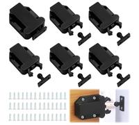 6 Pièces Loqueteau Pousse Lache, Push to Open avec 36 Vis pour Meubles