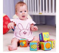 6 Pièces/Lot Bébé Mobile Cube Bébé Jouet En Peluche Bloc Embrayage Hochets Début Bébé Jouets Éducatifs