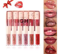 6 Pièces Lot Rouge A Levre Huile A Levre Longue Tenue Liquides Lip Oil Tint Stain Plumper Rose Sans Transfert Rouges Brillant À Lèvres Repulpant Gloss Transparent Lipstick Kit Cadeau Femme