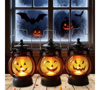 6 Pièces Luminaire Led Portable Citrouille, Lanterne Halloween, Lumières Citrouille Halloween, Halloween Decoration Citrouille Lumineuse À Piles Pour Halloween,Salle À Manger,Décoration De La Maison