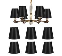 6 Pièces Lustre Abat-Jour, Moderne E14 Clip sur Tissu Abat-Jours Applique Murale Abat-Jour, Clip sur Plissée Suspension Abat-Jours pour la Décoration de la Maison (#9)