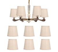 6 Pièces Lustre Abat-Jour, Moderne E14 Clip sur Tissu Abat-Jours Applique Murale Abat-Jour, Clip sur Plissée Suspension Abat-Jours pour la Décoration de la Maison (#12)