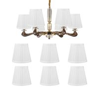 6 Pièces Lustre Abat-Jour, Moderne E14 Clip sur Tissu Abat-Jours Applique Murale Abat-Jour, Clip sur Plissée Suspension Abat-Jours pour la Décoration de la Maison (#3)