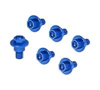 6 pièces M6 Fork Protection Bolt Compatible avec TE300 Te Fe TC David Fei TX FX 125 250 300 350 400 450 501 2014-2022 Modèles de Moto(Bleu)