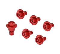 6 pièces M6 Fork Protection Bolt Compatible avec TE300 Te Fe TC David Fei TX FX 125 250 300 350 400 450 501 2014-2022 Modèles de Moto(Rouge)