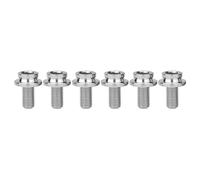 6 Pièces M8X15Mm Boulons De Manivelle De Vélo Vis En Titane, Argent, M8,15mm