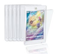 6 Pièces Magnetic Trading Card Holder 35PT, Protection Carte Pokemon, Protege Cartes à Collectionner Protection, Protection UV Support Carte Transparent Magnétique, pour Magic, MTG, Sport