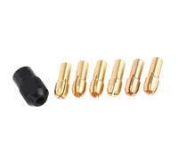 6 Pièces Manchons de Pince, 1 mm à 3,2 mm Manchons de Mandrin M8 x 0 75 mm Manchons de Mandrin à Pince en laiton pour Outils Rotatifs