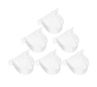 6 Pièces Mangeoire Semi-Circulaire pour Cage à Oiseaux, Plastique