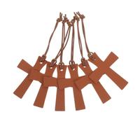 6 Pièces Marque-page Croix Jésus en Pu Marron pour Bible