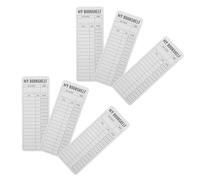 6 Pièces Marque-pages de Lecture à Compléter en Papier Blanc, Lot