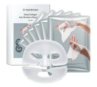 6 Pièces Masque Au Collagene Visage Collagen Mask Masque De Nuit Collagene Visage Réduit Rides Hydrate Nourrit Peau Améliore Son Élasticité Et Lui Donne L'Éclat Convient À Tous Les Types De Peau