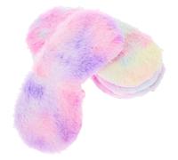 6 Pièces Masque de Sommeil Yeux en Peluche, Bande Élastique | Cache-œil Duveteux, Port sans Pression, Réutilisable, pour Sieste, Contemplation et Réunions