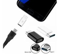 6 Pièces Micro USB 2.0 5Pin Femelle ver Data USB 3.1 Type C Mâle Adaptateur Convertisseur pour Samsung S8 / S8+ , MacBook Pro 2017