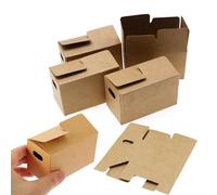 6 Pièces Mini Boîtes de Déménagement, 8 x 4,3 x 5 cm Cartons de Géménagement miniatures pour bricolage et décoration, Boîte en carton portable, Accessoires miniatures pour collection, déménagement