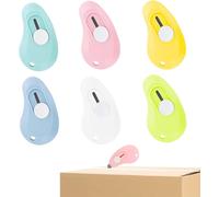 6 Pièces Mini Cutter,Box Cutter,Mini Cutter Ouvre Colis,Ouvre-Lettres Rétractable,Petit Cutter,Coupe-Enveloppes,Ouvre Lettre,Cutter Standard,Pour La Papeterie,Express Box,Papier,Artisanat