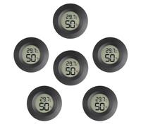 6 pièces mini hygromètre thermomètre, hygromètre numérique LCD, petit hygromètre d'intérieur appareil de mesure de la température, moniteur de température et d'humidité pour la maison, les reptiles