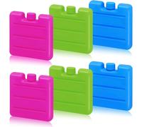 6 Pieces Mini Ice Block For Cooler Bag,Small Ice Block For Cooler Bag,Portable Ice Block For Picnic,Travel,Camping,Outdoor