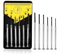 6 pièces Mini Jeu de Tournevis, Petit Kit d'Outils de Réparation Professionnel Avec 6 Tailles Différentes de Tournevis à Tête Plate et Cruciforme, Jeu de Tournevis de Précision Pour Bijoux, Montres, T