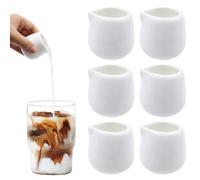 6 Pièces Mini Pichet en Céramique 50ml - Crémier, Petite Cruche À Sauce, Pot à Lait Porcelaine pour Café, Miel, Lait, Confiture, Thé