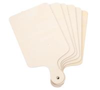 6 Pièces Mini Planche à Découper en Bois avec Poignée, Forme Pagaie, | Surface Vierge à Peindre ou Décorer, Finition Bois , pour Fromage, Fruits, Décoration Cuisine et Loisirs Créatifs