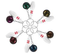 6 pièces Mini-Quille de Bowling Porte-Clés, Petit cadeau de bowling, idée de cadeau fan bowling amusante originale décorations cadeaux de soirée bowling