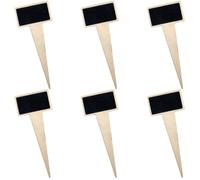 6 Pièces Mini Tableau Noir en Bois pour Étiquettes | Piquet Inclus, Usage pour Mémos et Projets DIY Décoratifs, Pièce de Table pour Maison