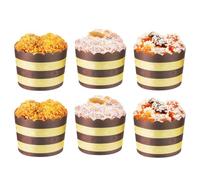 6 Pièces Modèle de Gâteau de Simulation en PVC, Décoratif | Texture Délicate, Haute Réalisme, Résistant à Déformation, Usage Éducatif, Accessoire Polyvalent