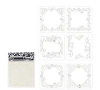 6 pièces modèles floraux 5x5 pouces pochoirs de dessin en PET réutilisables pour peinture journal scrapbooking embellissements d ' album photo outil d ' écriture créatif