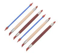 6 Pièces Modeleur D'argile à Double Extrémité | Outil Portable pour Polymère et Surfaces Céramiques, Sculpture Large, Nettoyage Facile, Bois Cuivre Silicone Plastique