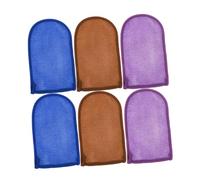 6 Pièces Moufles de Bain Exfoliants en Nylon Épais | Mitaines de Gommage, Entretien Facile, Toucher Doux, Lot de Deux