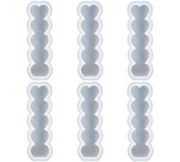 6 Pièces Moule à Bougie Cœur en Silicone pour Bricolage | Fabrication Maison de Bougies Parfumées, Souple et Facile à Démouler, Saint Valentin