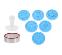 6 Pièces Moule Biscuit Tampon Ambiance Noël Réutilisable | Presse Manuelle à Motifs Festifs, Surface Lisse Antiadhésive, Activité Créative Familiale, Décoration de Biscuits, Fêtes