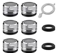 6 Pièces Mousseur Robinet M24, Aerateur Robinet Economie Eau, Économiseurs d'Eau Bubbler Amovible Avec Filtre en Acier Inoxydable Comprendre 2 Joints 1 Clé pour Salle de Bain Cuisine Lavabo Robinet