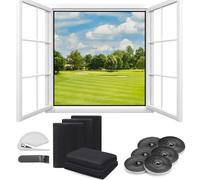 6 Pièces Moustiquaire Fenetre DIY, Insect Ecran 130 × 150 cm, Rideau anti Moustique Peut être Coupé, Rouleau Moustiquaire, pour Répulsif Contre Moustiques