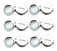 6 pièces Nouvelle Loupe 10x21mm bijoutier Loupe Oeil Verre Boucle bijoutiers lentille à Main