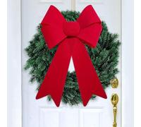 6 Pièces Nœud Rouge Noël 28x43cm Nœuds Papillon Grands Rouges en Velours pour Sapin de Noël, Décoration Noel Sapin Noeud Papillon Lot Décoration pour la Décoration Intérieure et Extérieure