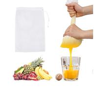 6 Pièces Nylon Maille Fine Sac Filtrant Réutilisable Sac Passoire à Lait Sac Lait Noix pour Tamiser Tissu Filtre Pour Tamiser Les Jus De Fruits Fromage Café Lait D'amande(30 x 21 cm)